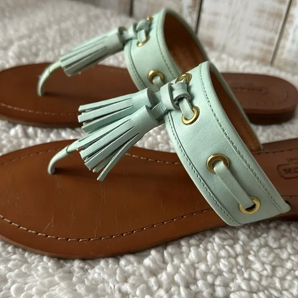 Coach Sheena Vachetta Sandals Mint Size 8 - Picture 7 of 9